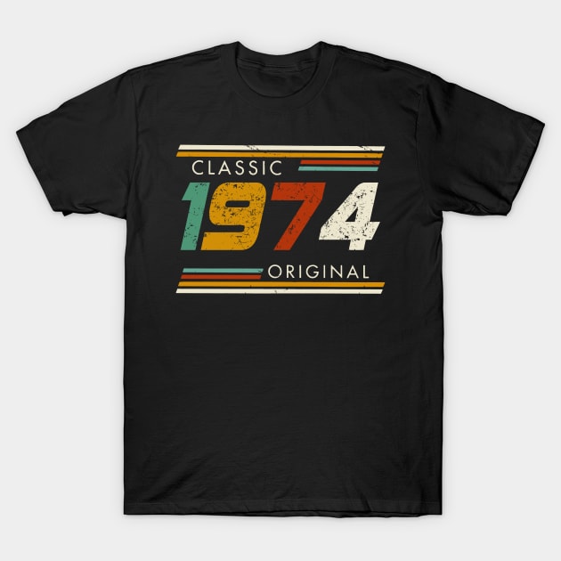 Classic 1974 Original Vintage T-Shirt by sueannharley12